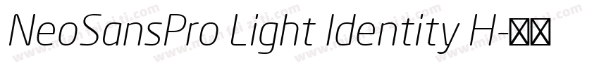 NeoSansPro Light Identity H字体转换